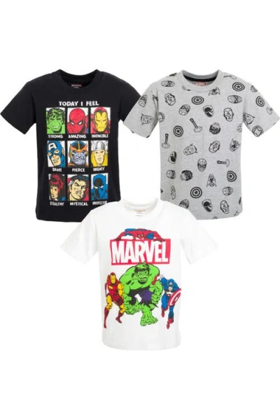 Marvel Kids'  3-pack Short Sleeve T-shirts In Multi