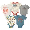 Marvel Kids'  5-pack One Piece Bodysuits In Multi