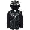 Marvel Avengers Black Panther Cosplay Pullover Hoodie In Black