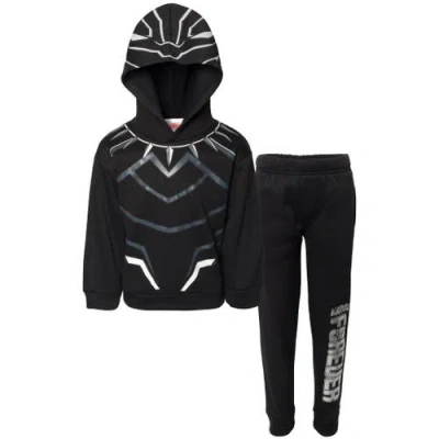 Marvel Kids'  Avengers Cosplay Fleece Hoodie And Pants Set In Black