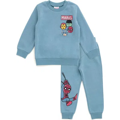 Marvel Kids'  Avengers Fleece 2-piece Sweatshirt And Pants Set In Blue