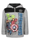 Marvel Half Zip Hoodie In Gray