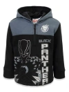 Marvel Kids'  Avengers Fleece Quarter-zip Hoodie In Black