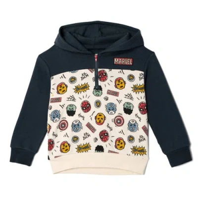 Marvel Kids'  Avengers Fleece Quarter-zip Hoodie In Multi