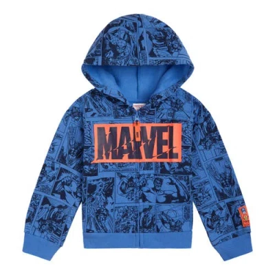 Marvel Kids'  Avengers Fleece Zip-up Hoodie In Multi