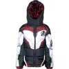 Marvel Avengers Hooded Zip-up Puffer Jacket In Black