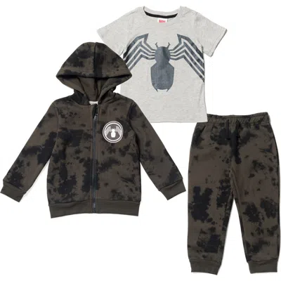 Marvel Kids'  Avengers Spider-man Hoodie Tee And Joggers Set In Multi
