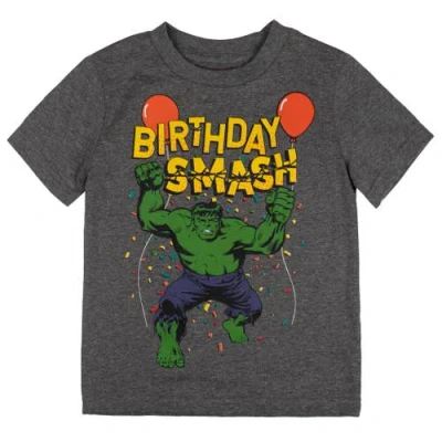 Marvel Kids'  Avengers The Hulk Birthday T-shirt In Gray