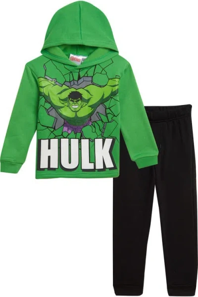 Marvel Kids'  Avengers The Hulk Fleece Hoodie And Pants Set In Multi