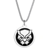 Marvel Black Panther Stainless Steel Pendant Necklace, 22" Ball Chain In Silver