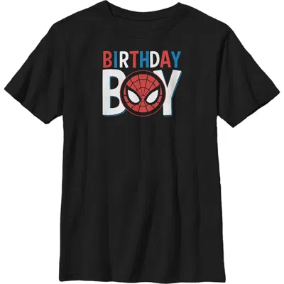 Marvel Kids' Boy's  Birthday Boy Spider-man  Graphic T-shirt In Black