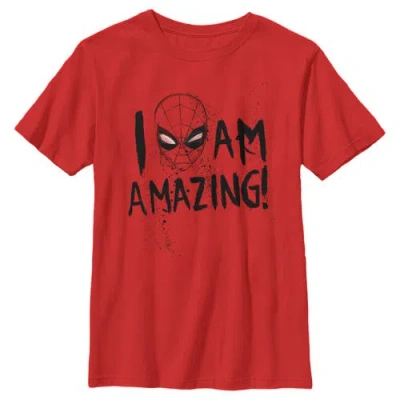 Marvel Kids' Boy's  Easter Themed Logo  Graphic T-shirt In Red