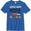 Marvel Boy's  Super Hero Mode Graphic T-shirt In Blue