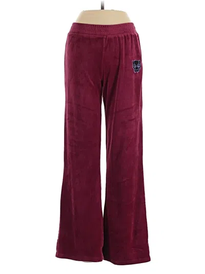 Pre-owned Marvel Casual Pants In Burgundy