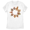 Marvel Christmas Gingerbread Cookie Circle  Graphic T-shirt In White