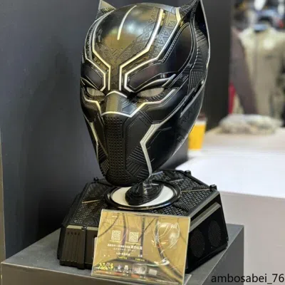 Pre-owned Marvel Comics Genuine Collection Grade 1:1 Black Panther Helmet Base Wearable