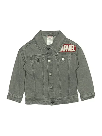 Pre-owned Marvel Kids' Denim Jacket In Gray