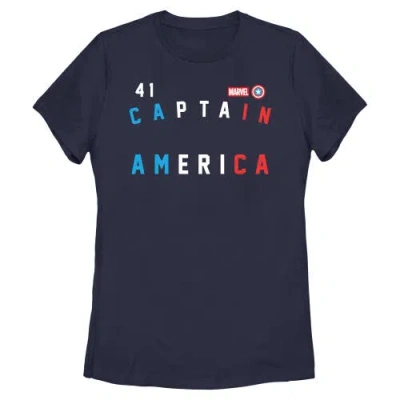 Marvel Forty One Captain Graphic T-shirt In Blue