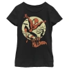 Marvel Girl's  Spider-man Happy Halloween  Graphic T-shirt In Black