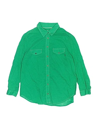 Pre-owned Marvel Kids' Long Sleeve Button Down Shirt In Green