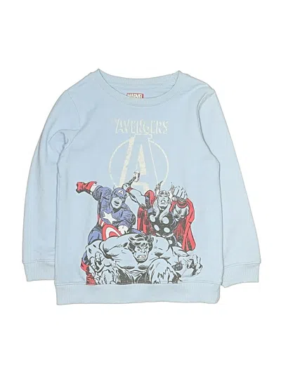 Pre-owned Marvel Kids' Long Sleeve Top Blue Tops