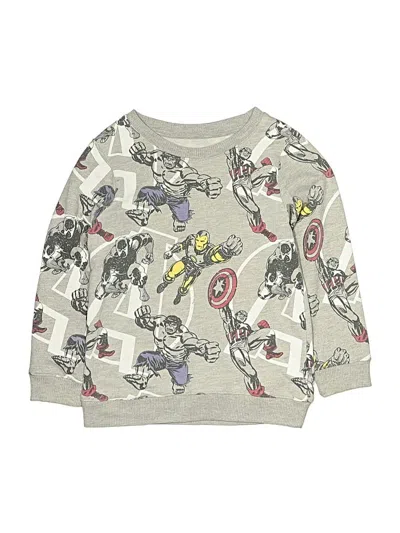 Pre-owned Marvel Kids' Long Sleeve Top Gray Tops