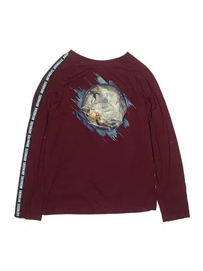 Pre-owned Marvel Kids' Long Sleeve T-shirt In Burgundy