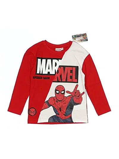 Pre-owned Marvel Kids' Long Sleeve T-shirt In Red