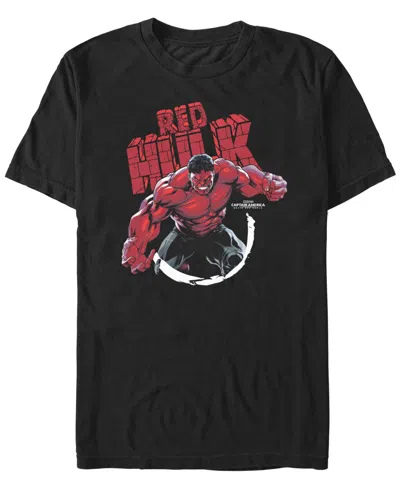 Marvel Men's Hulk Circle Stone Short Sleeve T-shirt In Black