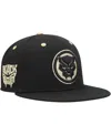 Marvel Men's  Black Black Panther Fitted Hat In Black