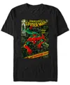 Marvel Men's Spidey Front Cover Short Sleeve T-shirt In Black