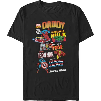 Marvel My Daddy Is My Superhero  Graphic T-shirt In Black