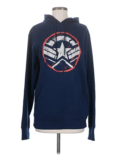 Pre-owned Marvel Pullover Hoodie In Blue