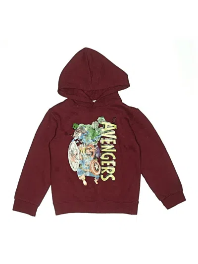 Pre-owned Marvel Kids' Pullover Hoodie In Burgundy
