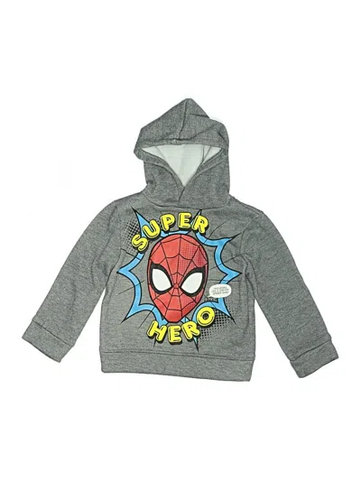 Pre-owned Marvel Kids' Pullover Hoodie In Gray