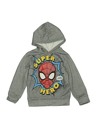 Pre-owned Marvel Kids' Pullover Hoodie In Gray