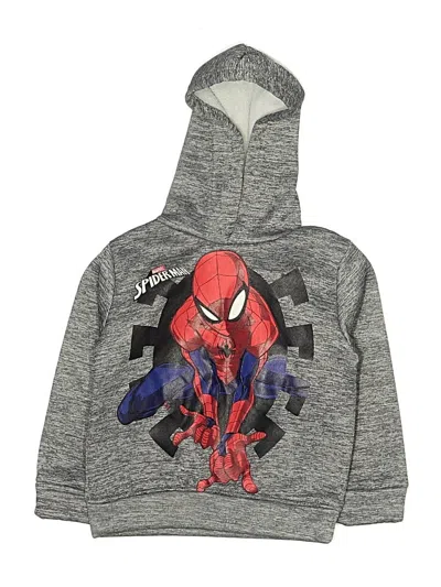 Pre-owned Marvel Kids' Pullover Hoodie In Gray