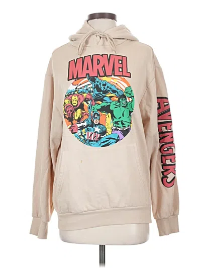 Pre-owned Marvel Pullover Hoodie In Tan