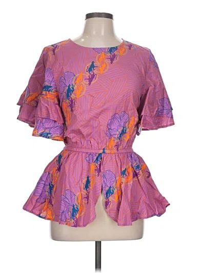 Pre-owned Marvel Short Sleeve Blouse In Purple