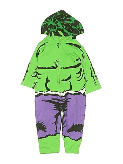 Pre-owned Marvel Kids' Short Sleeve Onesie In Green