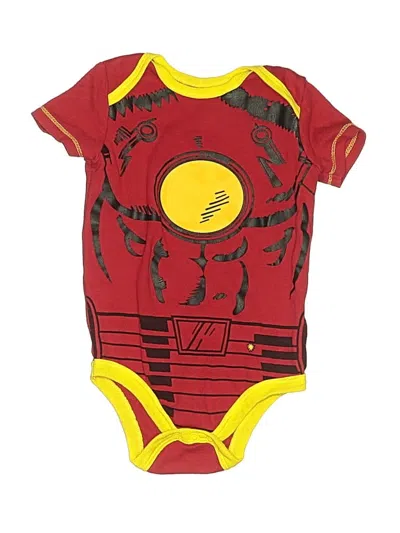 Pre-owned Marvel Babies' Short Sleeve Onesie In Red