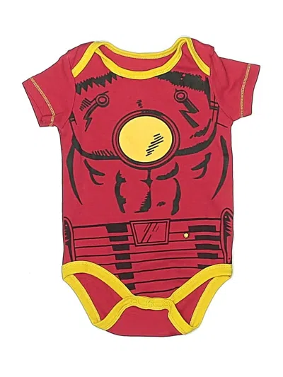 Pre-owned Marvel Babies' Short Sleeve Onesie In Red
