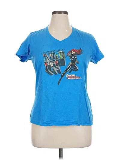 Pre-owned Marvel Short Sleeve T-shirt In Blue