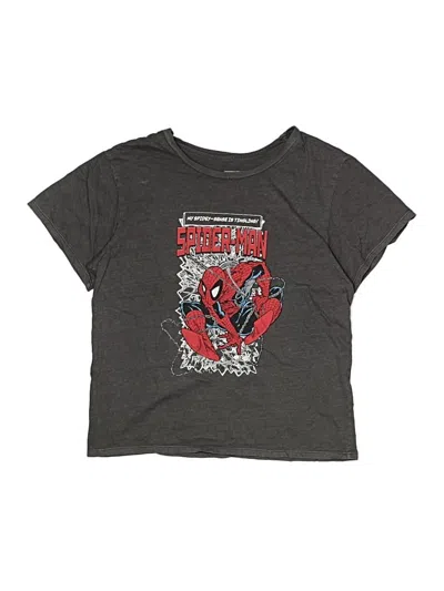 Pre-owned Marvel Kids' Short Sleeve Top Gray Tops