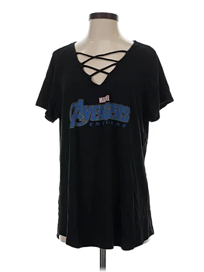 Pre-owned Marvel Short Sleeve T-shirt In Black