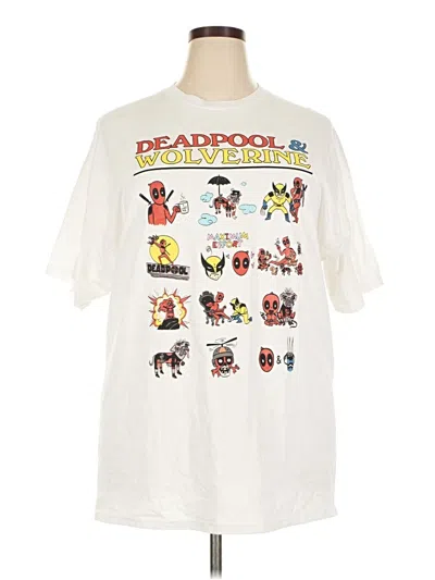 Pre-owned Marvel Short Sleeve T-shirt In Ivory