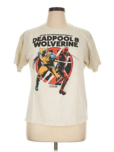 Pre-owned Marvel Short Sleeve T-shirt In Ivory