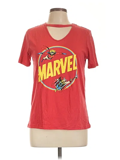 Pre-owned Marvel Short Sleeve T-shirt In Red