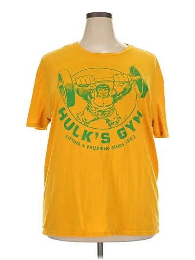 Pre-owned Marvel Short Sleeve T-shirt In Yellow