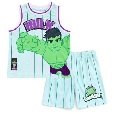 Marvel Kids'  Spider-man Athletic Tank Top & Shorts Set In Multi